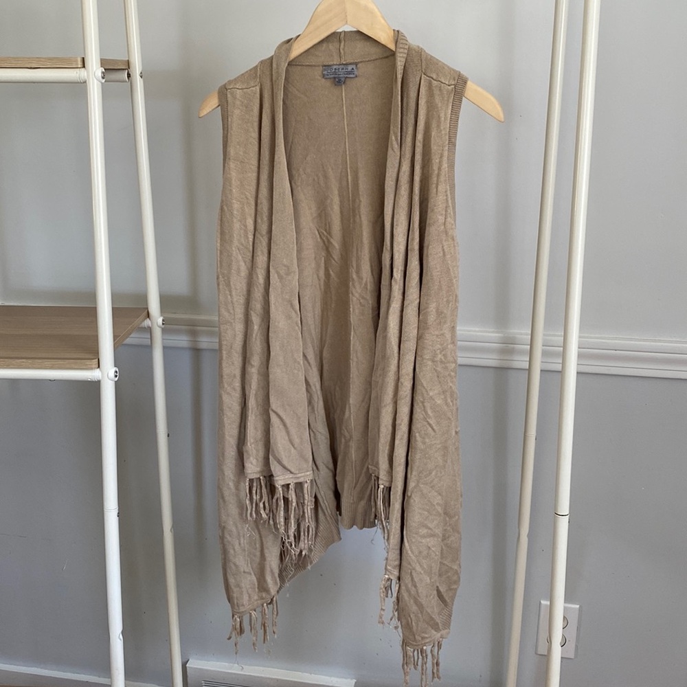 Joseph A. Tan Sweater with Tassels